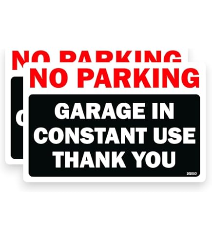 Vsafety Cartello Parcheggio 'No Parking' In Vinile Autoadesivo – 400x300 Mm, Orizzontale, Nero, Resistente