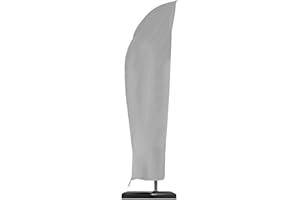 LZQpearl Waterproof Parasol Cover, Heavy Duty Rip Proof Oxford Fabric Extra Large Cantilever Umbrella Cover, Waterproof, Windproof, Anti-UV (Grey,265 * 40 * 70 * 50CM)