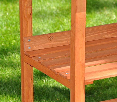 nanook „Elizabeth“ – Pflanztisch, verzinkte Arbeitsplatte, 2 Ablageflächen, wetterfest – 78 x 37 x 91 cm - 5