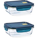Quid Set of 2 Astral Airtight Glass Containers, 64 cl