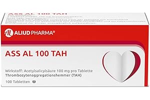 ‎AL ALIUD PHARMA ALIUD PHARMA ASS AL 100 TAH, 100 Tabletten: zur Thrombozytenaggregationshemmung, mit Acetylsalicylsäure