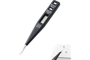 Bwaliffury Detector de Voltaje sin Contacto, Probador de Voltaje de Ca Sin Contacto, Voltage Tester Pen 12-250 V (CA/CC), Detector de Rotura de Cable y Detección de Cables con Corriente y Neutro
