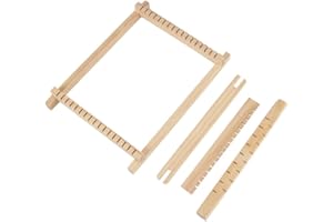 Venus valink Weaving Loom, Mini Wooden Loom Kit, DIY Weaving Toy Loom, DIY Hand Knitting Loom, Handmade Knitting Machine, Wood Warp Loom Kit, Lap Weaving Frame for Adults Kids Beginners