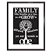 Produktbild FAMILY ROOTS B&W HEART TREE GROW QUOTE MOTIVATION TYPOGRAPHY ART PRINT B12X13784