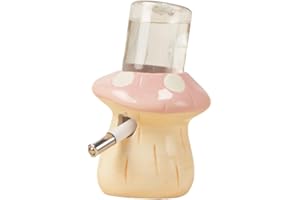 Sharplace Hamster Water Bottle Mushroom Shape Leakproof Creative Cage Accessories with Stand for Hamsters Small Animals Rat Mice Gerbil, Pink