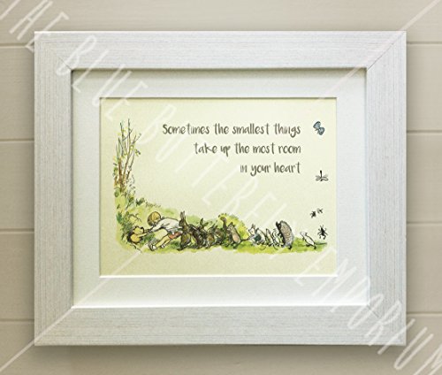 Winnie The Pooh Framed Quote Print New Baby Birth Nursery