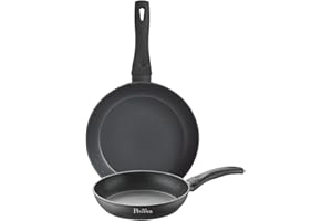 Pintinox Energy Set 2 Padelle in Alluminio Forgiato, Adatto l'Induzione, Interno Antiaderente, Manico Soft Touch Diametro 22-26 cm