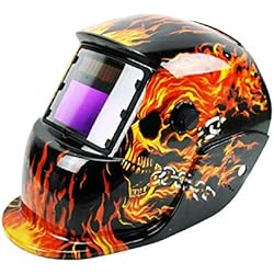 Masque de Soudure Automatique Solaire Casque de Soudage Protection UV DIN 9-13 pour TIG MIG MAG Rectification Soudage l'arc Coupage Plasma - Grand Champ de Vision, Crâne