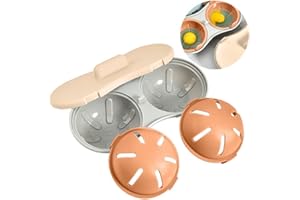 PMELCXD Juego de Escalfadores de Huevos con Microondas, Hervidor de Huevos, Utensilios de Cocina para Cocinar Huevos de Vapor, Recipiente para Huevos de Vapor, Utensilios de Cocina