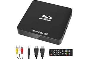 DIDAR Full HD 1080P Blu Ray Disc Player mit Dolby Audio, Alle DVDs und Region B 2 Blu-Ray Filme Spielen, Unterstützung für Max 128G USB-Flash-Laufwerk + HDMI/AV-Ausgang + Eingebautes PAL/NTSC mit Kabeln
