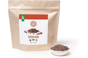 ‎PAKKA PAKKA Bio Fairtrade Kakao Nibs, 600g, Öko & Fair, Cacao Cocoa Nibs, direkt hergestellt und abgefüllt vom Produzenten in Kolumbien, vegan,600 g (1er Pack))