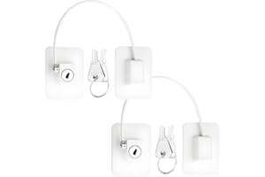 KERATOBLEEM 2 Pièces Securite Fenetre Enfant, Securite Placard Enfant avec 4 Clés,Protection Bloque Fenetre Enfant, Super Adhésif pour Fenêtres, Frigo, Tiroir