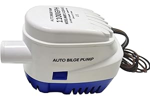 FreeTec Pompa di sentina 12 V, 1100 GPH/70 LPM, pompa di sentina automatica con interruttore a galleggiante