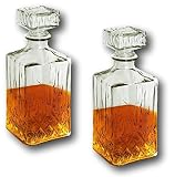 botellas whisky miniatura 2 x Whisky de jarra con tapa f.a.s - Juego de 2 Whisky Jarra con tapa de cierre Whiskey Scotch coñac licor vino botella de cristal botella de cristal 900 ml