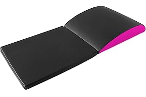 TnP Distribution Ab Exercise Mat Abdominal Mat Core Mat Sit-Up Pad with Extension Foam Pad for Full Range of Motion Ab Workouts Complete Core Training Abs Back and Fits for Home and Gym (Black + Pink)