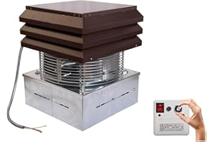 GEMI ELETTRONICA Aspirafumo modello base Tirafumo Aspiratore per Camino Tiracamino Comignolo Fumaiolo Torrino Comignolo Fumaiolo Per Camini Caminetti Barbecue Stufe