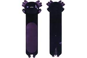 SNOWOLF Axolotl - Coussin long en peluche - Jouet animal doux - Jouet kawaii - Adorable coussin à câliner pour enfants (110 cm, violet)