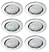 Produktbild Trango 6er Set dimmbare LED Einbaustrahler I Einbauleuchte I Einbauspots TG6729-068MD in Chrom incl. 6x dimmbar LED Modul nur 3cm Einbautiefe direkt 230 Volt