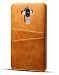 Produktbild Huawei Mate 9 Hülle, Airart Premium Vintage Weichem Leder-Mappen-Kasten, Ultra Slim PU Leder Rückabdeckung Handyhülle mit 2 ID Kreditkarte Slots Halter für Huawei Mate 9 (5,9 Zoll), Hellbraun