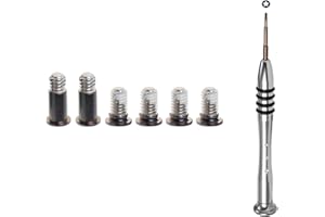 CTBDZ - Juego de 6 tornillos de fondo y destornilladores para MacBook Pro 15" A1707 A1990 (2016-2019) Bottom Case Screw Set (Gris)