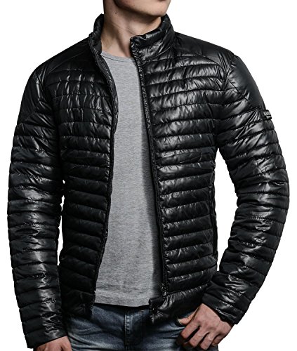 Marikoo Herren Jacke bergangsjacke Steppjacke Cherokee Schwarz Gr. L