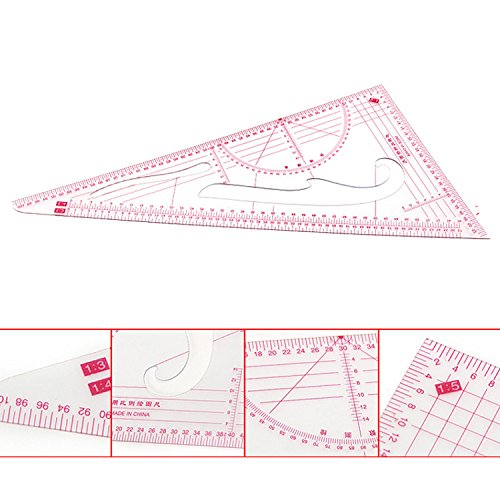 Gosear 5 Stk Mode Lineal 5 verschiedene Stil Kleidung Design Lineal Handwerk Nähen Werkzeug Zubehör - 3