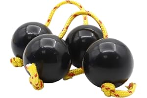 rflaueo 2pcs Aslatuas Rhythmic Ball Music Egg Shaker Kashaka Instrument Classical African Shaker Rattle Hand Percussion for Adults Beginners Parties Musical Classes(U68-2)