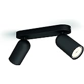 Philips myLiving Pongee Tavan/Duvar 2'li Siyah Spot Lamba GU10 Duy (Ampul birlikte verilmez)