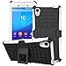 Produktbild Sony Xperia M4 Aqua Case, DRUnKQUEEn Heavy Duty Rugged Hybrid Armor Dual Layer Hard Shell Tire Tread Grenade Grip Combat Textured Cover with Kickstand
