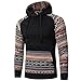 Produktbild Elecenty Herren Kapuzenpullover Pullover, Mäntel Winterpullover mit Kapuze Aufdruck Slim Fit Sweatshirt Lange Ärmel Männer Kapuzenjacke Bluse Outwear Tops Bluse Oberbekleidung (M, Schwarz 3)