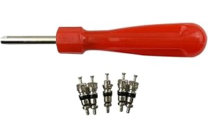 VORCOOL Tyre Valve Core Remover Removal Tool Key 5 Valve Cores for Car Bike Motorbike Car Truck Motorcycle Replacement Tire Stem Part