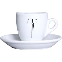 Espresso-Tasse BIKE COFFEE LOVE – 56 ml Kaffeetasse aus Porzellan mit Fahrrad-Motiv und Untertasse – Hochwertige italienische Qualität – Geschenk für Radfahrer und Kaffeeliebhaber Küche, Haushalt & Wohnen