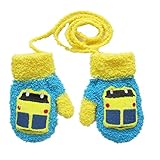 Viskey Unisex Baby Cartoon Coral Fleece Gloves, Bonbon