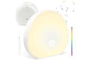 TCCYDM White Noise Machine Baby, Portable Sleep Aid Babies with White Noise, 7 Colourful Lights, Soothing Sounds, Dimmable Night Light, Timer, Type-C Rechargeable, for Babies Adults