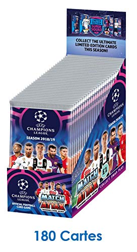 Topps Match Attax - Champions League 2018/19 - Trading Cards - 1 Display - 30 X 7 =210 Cartes