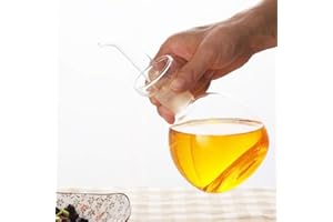 HAIZEEN 540ml Ampolla Multiuso in Vetro, Decanter per Olio in Vetro e Ampolla per Cucina e Barbecue.