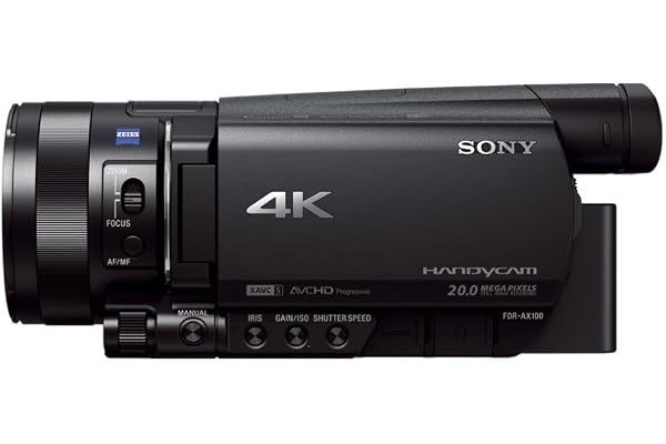 Sony FDR-AX100 Caméscope 4K 20.0 Mpix Capteur CMOS Exmor R Rétroéclairé de Type 1.0