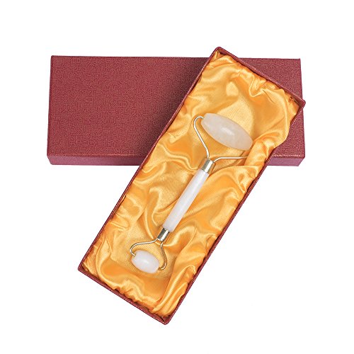Massageroller für Gesicht / Hals / Körper / Fuß, 100 % echte natürliche Jade, schmal, verjüngt Gesicht, Hals und Haut, inklusive Geschenkverpackung - 7
