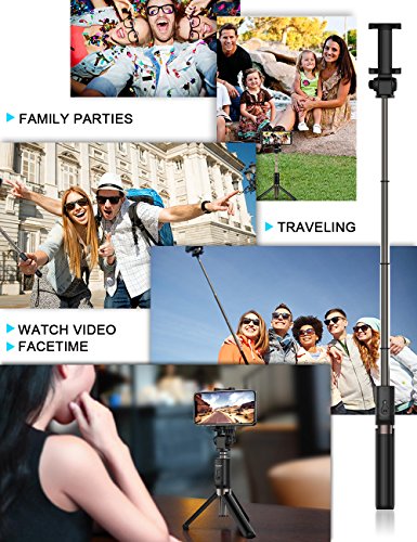 Bluetooth Selfie Stick Stativ, YOOZON Selfie-Stangen mit Bluetooth-FernauslÃ¶ser, Ausfahrbar Kabelgebunden Stab mit Monopod 3 in 1 Erweiterbar 360Â° Rotation fÃ¼r iphone X, iphone, Samsung, Smartphone