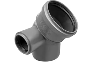 GENERISCH Bogen Kunststoff HT-Rohr Installation Abwasser 110 x 50 mm 45° 90° Grau NEU (45° Links)