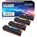 Produktbild Uniwork 203X Toner Ersatz für HP 203X 203A CF540X CF541X CF542X CF543X Kompatibel mit HP Color Laserjet Pro M254dw M254nw MFP M281fdw M281fdn M280nw (1 Schwarz, 1 Cyan, 1 Magenta, 1 Gelb)
