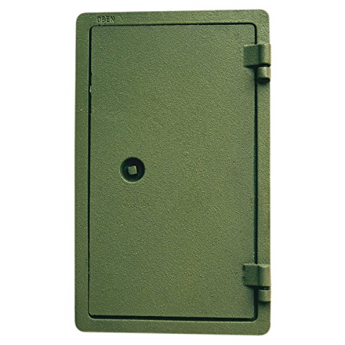 wallner Puerta de chimenea, gasdicht, Lichte 120/255 mm, hierro fundido lacado, 1 pieza, 111751798