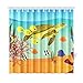 Produktbild JOCHUAN Home Decor Bad Vorhang Bunte Korallenriff Sea Turtle Fisch Polyester Stoff Wasserdicht Duschvorhang Für Badezimmer, 72 X 72 Zoll Duschvorhänge Haken Enthalten