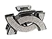 Extra Sparkly Black Diamante Crystal Evening Ladies Luxury 8cm Hair Claw Clamp Semi Circle