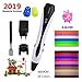 Produktbild OneAmg 3D Stifte für Kinder mit PLA Filament 16 Farben, 3D Drucker Stift 3D Printing Pen Set Intelligent mit LCD Display, 3D Pen als kreatives Geschenk für Kinder Zeichnung, Schaufel ToolsWeiß 1