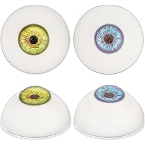 Bulbi Oculari Acrilici 32mm - 2 Paia Occhi Umani Realistici Per Decorazioni Halloween, Costumi E Artigianato - Foto 8