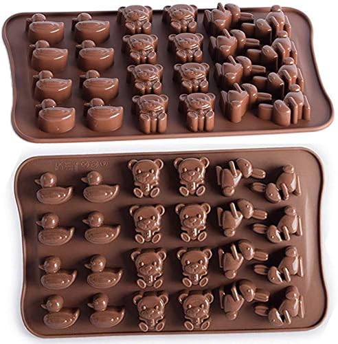 Xinlie DIY Non-Stick Candy Molds, Ice Cube Tray, Reusable Cake Baking Mold, Silicone Ice Cube Tray, Candy Cake Mold, Silicone Ice Cube Tray*2 (23.0cm * 14.0cm * 2.0)