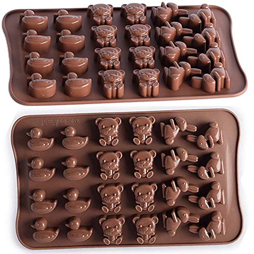 Xinlie DIY Non-Stick Candy Molds, Ice Cube Tray, Reusable Cake Baking Mold, Silicone Ice Cube Tray, Candy Cake Mold, Silicone Ice Cube Tray*2 (23.0cm * 14.0cm * 2.0)
