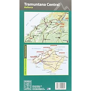 Tramuntana Central mapa excursionista. Mallorca. Escala 1:25.000. Español, Català, English, Deustch. Alpina Editorial. (Mapa Y Guia Excursionista)