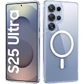 PSR Aksesuar Samsung Galaxy S25 Ultra MagSafe Uyumlu Şeffaf Kılıf &ndash; Manyetik Kablosuz Şarj Destekli, Darbe Emici ve Dayanıklı